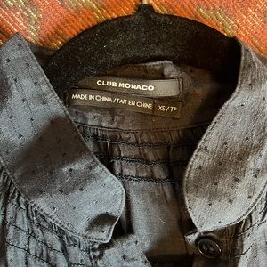 Club Monaco Gorgeous EUC black blouse culto/cotton